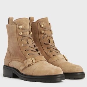All Saints donita suede combat boot